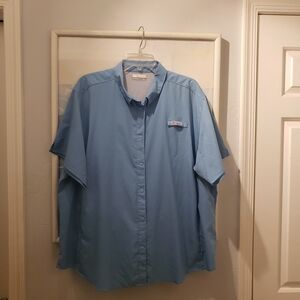 Columbia PFG Back Vented Short Sleeve Mens Fishing Shirt 3X